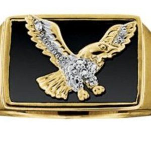 Men's 18K Gold-Plated Sterling Silver Eagle Ring